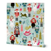 nutcracker // (large) xmas holiday christmas nutcracker ballet christmas tree fabric by andrea lauren