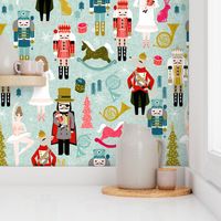 nutcracker // (large) xmas holiday christmas nutcracker ballet christmas tree fabric by andrea lauren