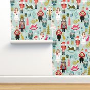 nutcracker // (large) xmas holiday christmas nutcracker ballet christmas tree fabric by andrea lauren