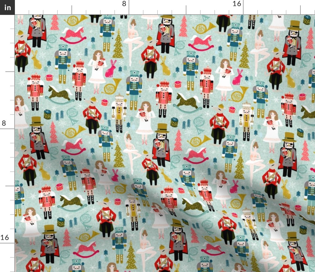 nutcracker // (large) xmas holiday christmas nutcracker ballet christmas tree fabric by andrea lauren