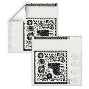 2020 sheep calendar // calendar cut and sew tea towel cut and sew linocut calendar sheep knitting cute animals