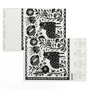 2020 sheep calendar // calendar cut and sew tea towel cut and sew linocut calendar sheep knitting cute animals