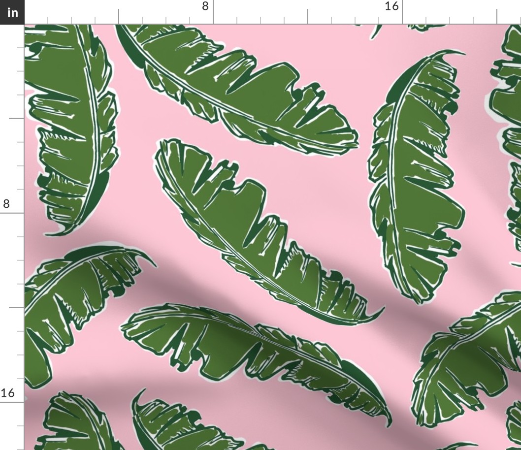 Nouveau Banana Leaf in Crabby Pink