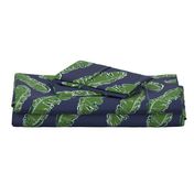 Nouveau Banana Leaf in Night Navy