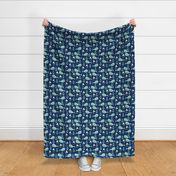 nautical whales // mint and navy blue whale sailboat anchors fabric anchor design cute baby nursery andrea lauren fabric