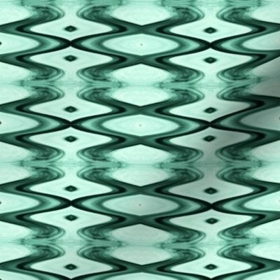 HLQ3 - Small - Harlequin Diamond Medley for the Court Jester in Teal Green Monochrome 