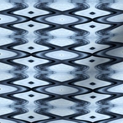 HLQ7 - Small - Contemporary Harlequin Diamond Medley for the Court Jester in Blue Grey