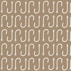 fish hooks // mocha- LARGE Scale-ch