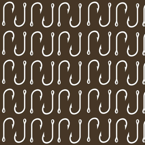 fish hooks  // chocolate brown- LARGE Scale