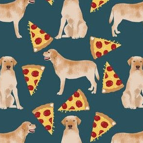 yellow labrador pizza fabric cute dog design dog breed fabric funny pizza fabric yellow lab design yellow labrador retriever