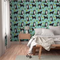 bernese mountain dog cactus fabric cactus design cactus pet dog breed fabric trendy dog fabric