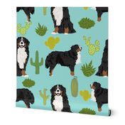 bernese mountain dog cactus fabric cactus design cactus pet dog breed fabric trendy dog fabric