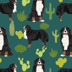 bernese mountain dog fabric cute dog breed fabric cactus cactus fabric dogs dog breed fabric for dog owners