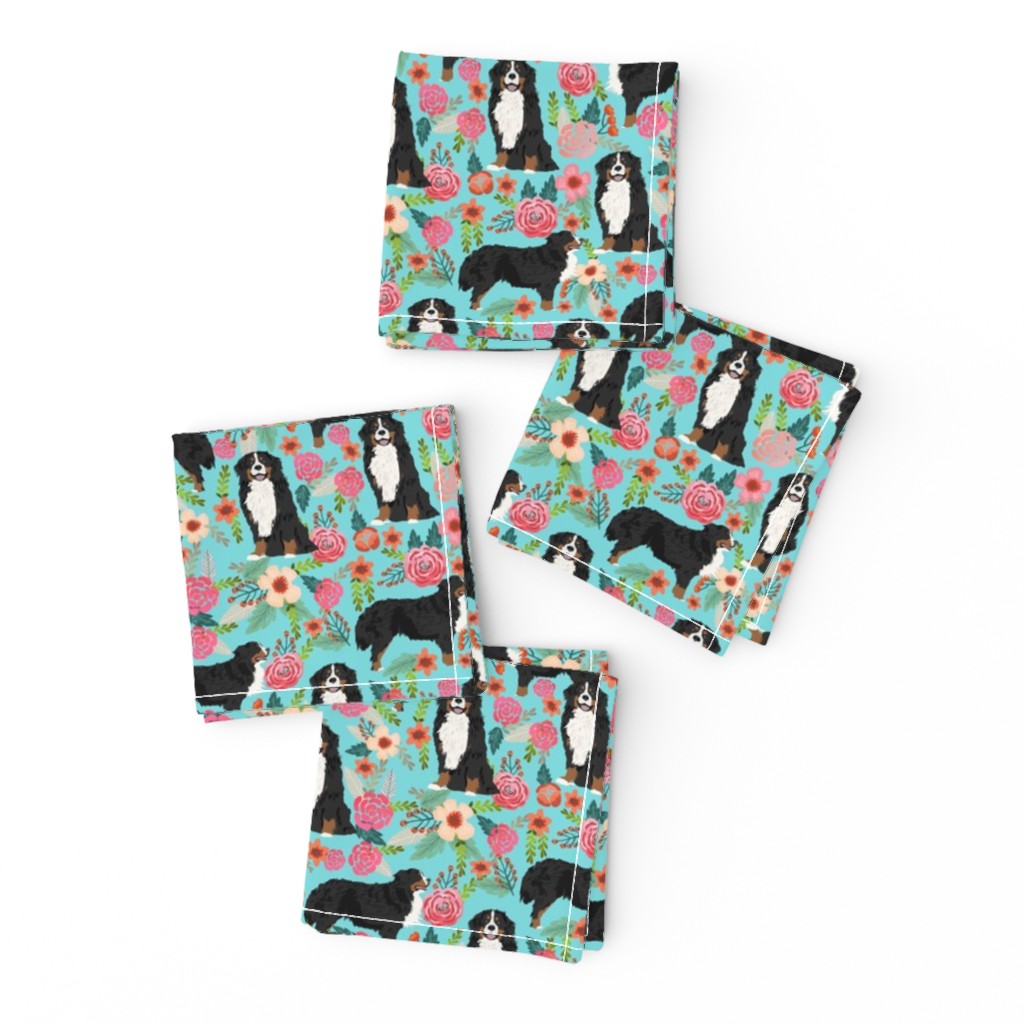 bernese mountain dog florals dog fabric dog breed fabric cute dogs best bernese moutain dog design