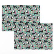 bernese mountain dog florals dog fabric dog breed fabric cute dogs best bernese moutain dog design