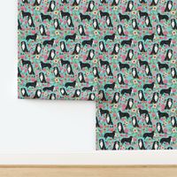 bernese mountain dog florals dog fabric dog breed fabric cute dogs best bernese moutain dog design