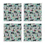 bernese mountain dog florals dog fabric dog breed fabric cute dogs best bernese moutain dog design