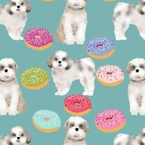 shih tzu donut fabric sweet dogs pink donuts pets dog breed fabric donuts 
