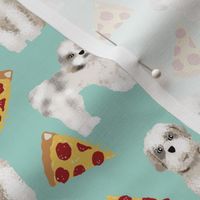 shih tzu dog funny pizza fabric best shih tzu fabric cute shih tzu pattern design mint pizza 