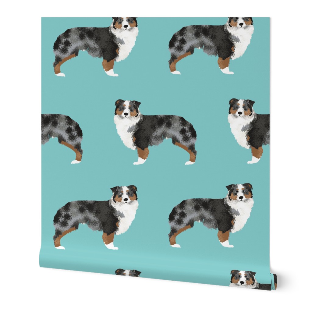 australian shepherds dog blue aussie dog cute dogs dog fabric australian shepherds