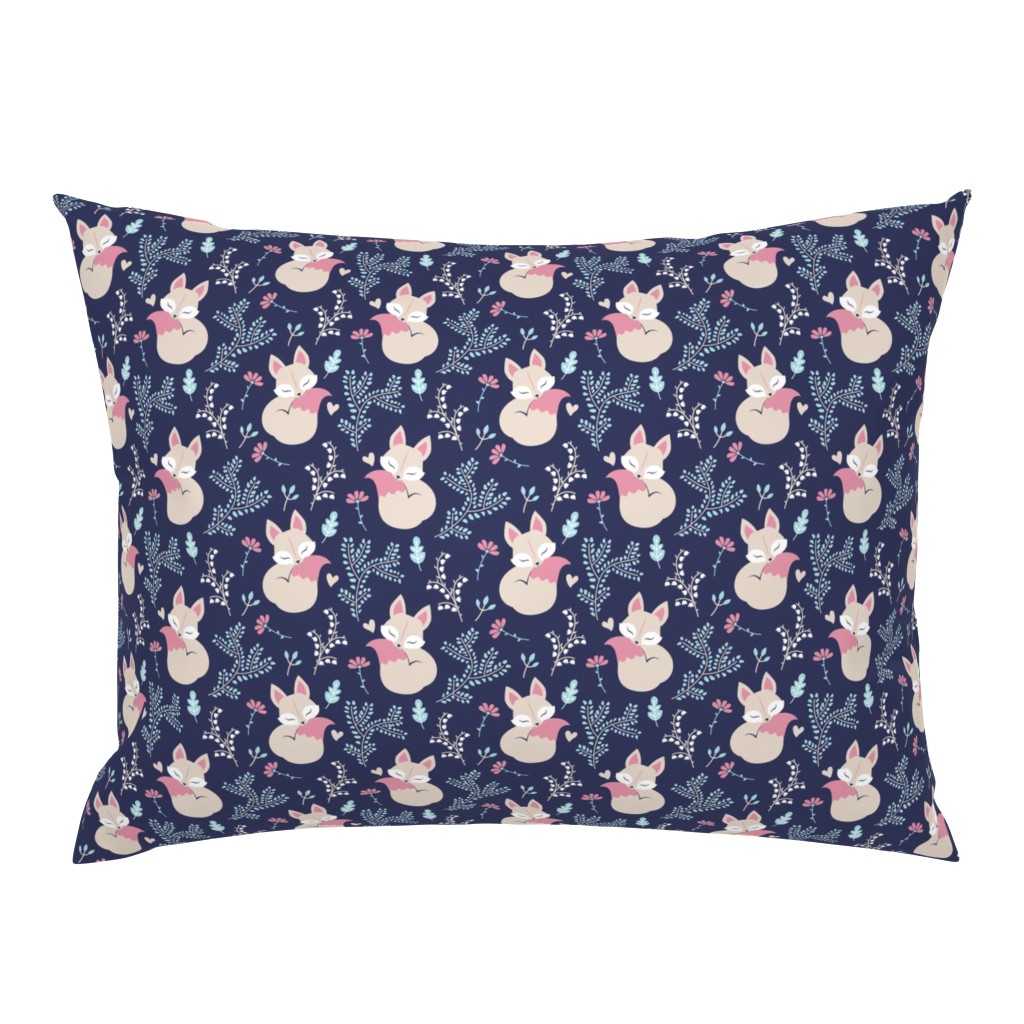 Sleeping Fox - close together - navy