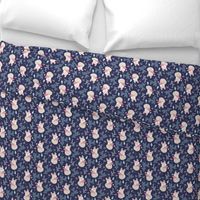 Sleeping Fox - close together - navy