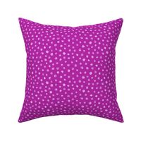 chalk polkadots on bright orchid