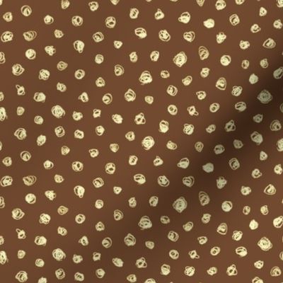 chalk polkadots on summercolors brown