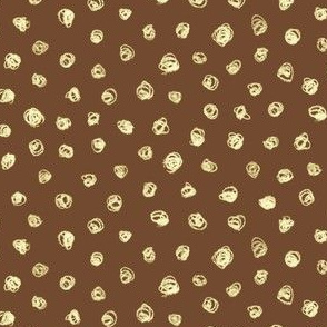 chalk polkadots on summercolors brown