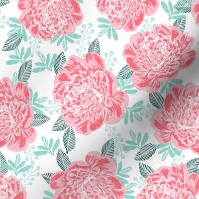 peonies peony painted florals flowers cute pink girls flowers baby nursery peony fabric for baby