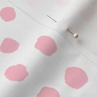 painted pink dots fabric, dots fabric, painted fabric, girls fabric
