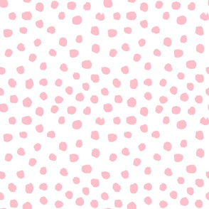 painted pink dots fabric, dots fabric, painted fabric, girls fabric
