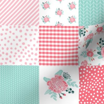 peonies quilt top, wholecloth quilt, cheater quilt fabric, girls quilts, quilters