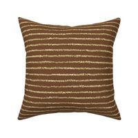 chalk mini-stripe - cream on summercolors brown