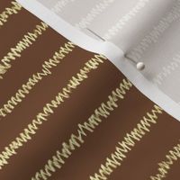 chalk mini-stripe - cream on summercolors brown