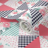 cheater quilt, baby, nursery, floral cheater, floral cheater quilt, quilt squares, quilt blocks, nursery quilt, baby quilt, girls quilt