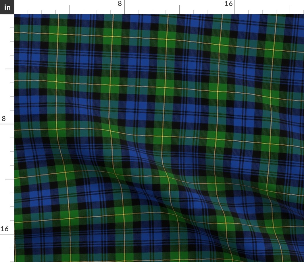 Gordon Highlanders tartan, 7" modern colors
