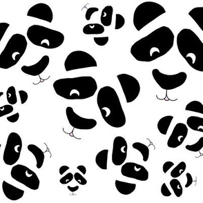 Smiling Panda Bears allover