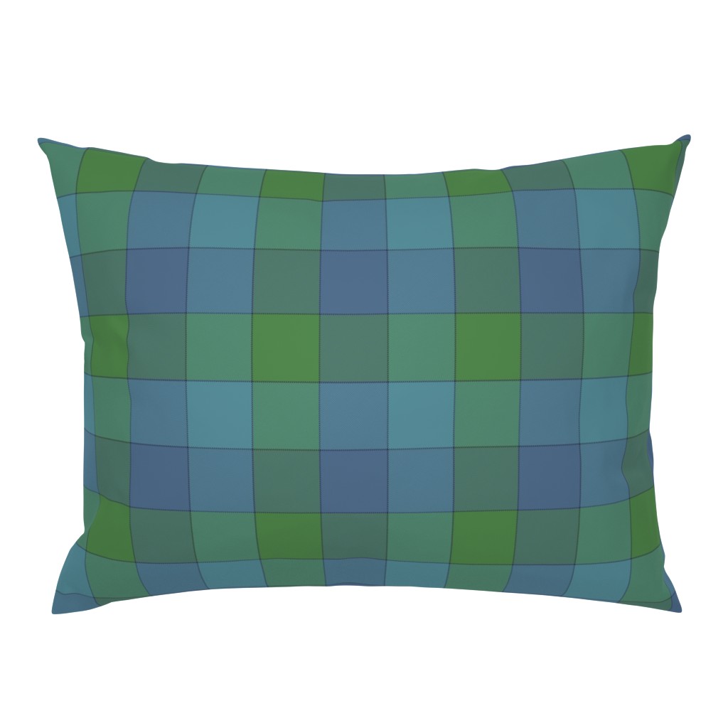 Paneled tartan check - 7"- cool colors