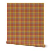 Paneled tartan check - 3" - warm colors