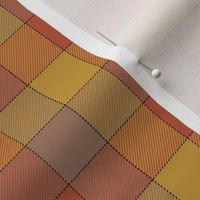 Paneled tartan check - 3" - warm colors