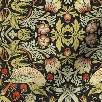 Reflections on William Morris ~ Strawberry Thief ~ Soft ~ XV 