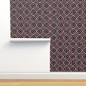 Cheater Quilt Carpenters Square Pattern Black Red Grey