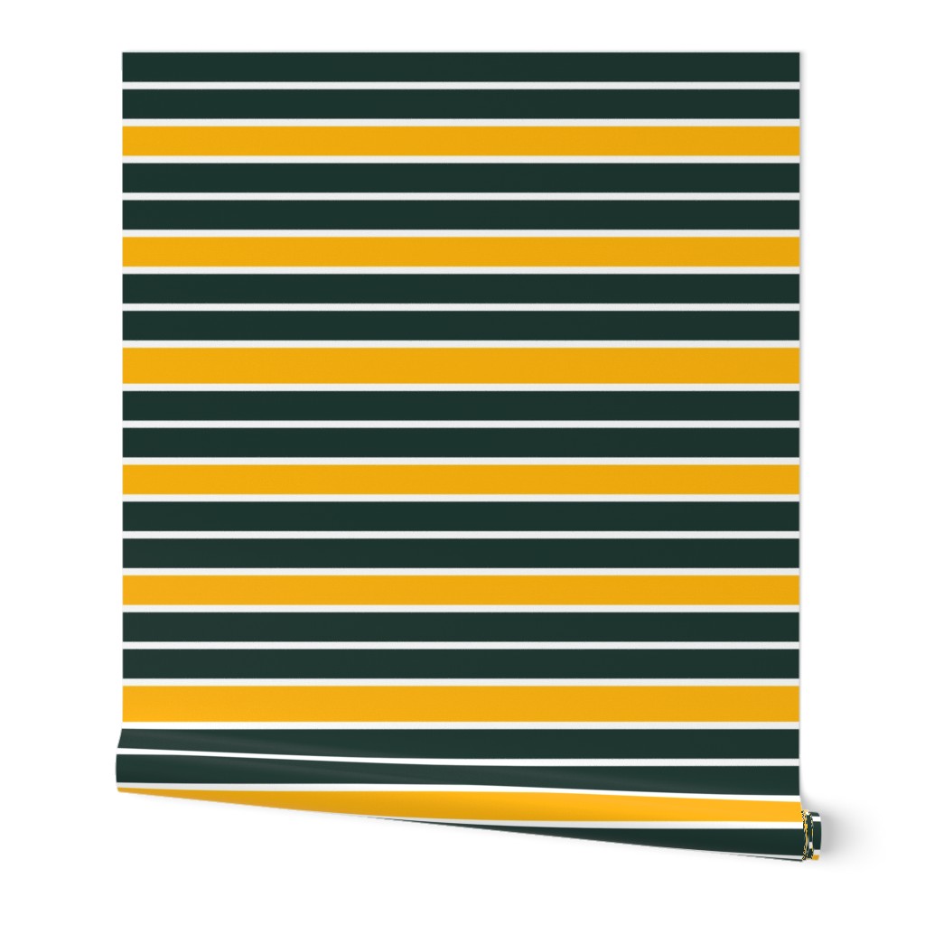 Greenish Black and Orange Horizontal Stripe