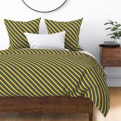 Greenish Black and Orange Diagonal Stripe