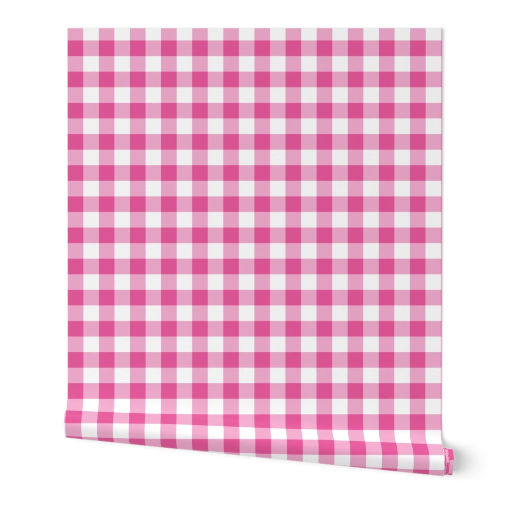 Gingham Bright Pink