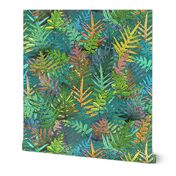 Hawaiian Laua'e Ferns Teal 24in