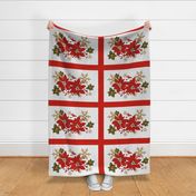 poinsettia - tea towel - panel