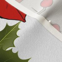 poinsettia - tea towel - panel