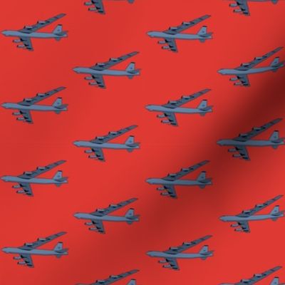 Blue B-52 on Red with LA Tail Code